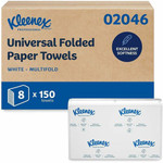 Kleenex Multi-Fold Towels - 1 Ply - 9.20" Width x 9.40" Length - White - 150/Pack Product Image 