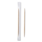AmerCareRoyal Mint Cello-Wrapped Wood Toothpicks, 2.5", Natural, 1,000/Box, 15 Boxes/Carton Product Image 