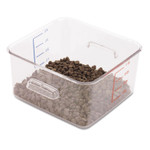 Rubbermaid Commercial SpaceSaver Square Containers, 4 qt, 8.8 x 8.75 x 4.75, Clear, Plastic Product Image 