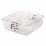 Rubbermaid Commercial SpaceSaver Square Containers, 2 qt, 8.8 x 8.75 x 2.7, Clear, Plastic Product Image 