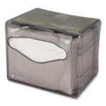 San Jamar Venue Napkin Dispenser with Advertising Inset, 6.5 x 6.13 x 6.9, Capacity: 200, Black Product Image 