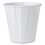 SOLO Paper Portion Cups, 3.5 oz, White, 100/Bag, 50 Bags/Carton Product Image 