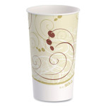 SOLO Double Sided Poly (DSP) Paper Cold Cups, 16 oz, Beige/White/Red, 50/Sleeve, 20 Sleeves/Carton Product Image 