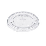 SOLO Straw-Slot Cold Cup Lids, Fits 9 oz to 20 oz Cold Cups, Plastic, Clear, 100/Pack Product Image 