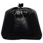 Trinity Plastics Low-Density Can Liners, 56 gal, 1.6 mil, 43" x 47", Black, Flat Pack, 100/Carton Product Image 