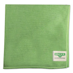 Unger SmartColor MicroWipes, Microfiber, 16 x 15, Green, 10/Pack Product Image 