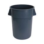 Boardwalk Round Waste Receptacle, 44 gal, Plastic, Gray Product Image 