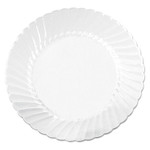 WNA Classicware Plates, Plastic, 10.25" dia, Clear, 12/Bag, 12 Bags/Carton Product Image 