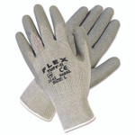 MCR Safety FlexTuff Latex Dipped Gloves, Gray, Large, 12 Pairs Product Image 