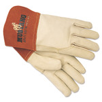 MCR Safety Mustang MIG/TIG Leather Welding Gloves, White/Russet, Large, 12 Pairs Product Image 
