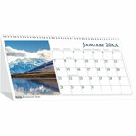 House of Doolittle Scenes Desktop Tent Calendar - Julian Dates - Monthly - 1 Year - January 2018 to December 2018 - 1 Month Double Page Layout Product Image 
