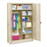 Tennsco Jumbo Combination Steel Storage Cabinet, 48w x 24d x 78h, Putty Product Image 