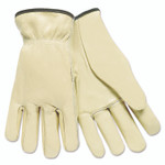 MCR Safety Full Leather Cow Grain Driver Gloves, Tan, Large, 12 Pairs Product Image 