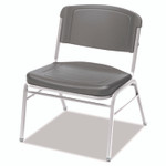 Iceberg Rough n Ready Wide-Format Big and Tall Stack Chair, Supports 500 lb, 18.5" Seat Height, Charcoal Seat/Back, Silver Base, 4/CT View Product Image