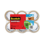 Scotch Greener Commercial Grade Packaging Tape, 3" Core, 1.88" x 49.2 yds, Clear, 6/Pack Product Image 