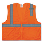 Ergodyne 8210Z Type R Economy Mesh Vest - Recommended for: Utility, Construction, Baggage Handling, Emergency, Warehouse - Extra Small - Zipper Closure - EGO21041 Product Image 