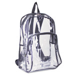 Eastsport Backpack, PVC, 12.5 x 5.5 x 17.5, Clear/Black Product Image 