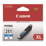 Canon 6449B001 (CLI-251XL) ChromaLife100+ High-Yield Ink, 695 Page-Yield, Cyan Product Image 