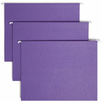Smead 1/3 Tab Cut Letter Recycled Hanging Folder - 8 1/2" x 11" - Top Tab Location - Assorted Tab Position - 11 pt. - Poly - (SMD64023) Product Image 