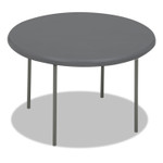 Iceberg IndestrucTable Classic Folding Table, Round, 48" x 29", Charcoal (ICE65247) View Product Image