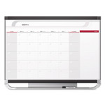 Quartet Prestige 2 Magnetic Total Erase Monthly Calendar, 48 x 36, White Surface, Graphite Fiberboard/Plastic Frame Product Image 