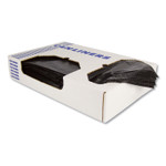 Heritage Linear Low-Density Can Liners, 10 gal, 0.55 mil, 24" x 23", Black, Flat Pack, 500/Carton Product Image 