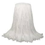Boardwalk Banded Rayon Cut-End Mop Heads, White, 20 oz, 1 1/4" Headband, White, 12/Carton Product Image 