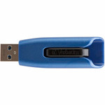 Verbatim 128GB Store 'n' Go V3 Max USB 3.0 Flash Drive - Blue - 128 GB - USB 3.0 - 175 MB/s Read Speed - 80 MB/s Write Speed Product Image 