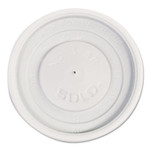 SOLO Polystyrene Vented Hot Cup Lids, Fits 4 oz Hot Cups, Plastic, White, 100/Pack, 10 Packs/Carton Product Image 