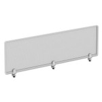 Alera Polycarbonate Privacy Panel, 65w x 0.5d x 18h, Silver/Clear Product Image 