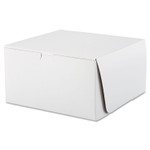 SCT White One-Piece Non-Window Bakery Boxes, 10 x 10 x 5.5, White, Paper, 100/Carton Product Image 
