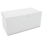 SCT White One-Piece Non-Window Bakery Boxes, 4 x 9 x 5, White, Paper, 250/Carton Product Image 