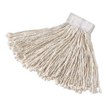Rubbermaid Commercial Super Stitch Cotton Looped End Wet Mop Head, Large, 1" White Headband, 6/Carton Product Image 