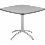 Iceberg CafeWorks 36" Square Cafe Table - Melamine Square Top - Powder Coated Base - Contemporary Style - 1.13" Table Top Thickness - 30" Height x 36" Width x 36" Depth - (ICE65617) Product Image 