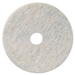 3M Niagara Natural Burnishing Pad, 27" Diameter, White, 5/Carton (MMM35085) Product Image 