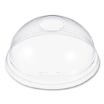 Dart Ultra Clear Dome Cold Cup Lids, Fits 16 oz to 24 oz Cold Cups, Plastic, Clear, 100/Pack Product Image 