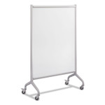 Safco Rumba Full Panel Whiteboard Collaboration Screen, 36w x 16d x 54h, White/Gray Product Image 