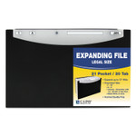 C-Line 21-Pocket Stand-Up Design Expanding File, 12" Expansion, 21 Sections, 1/5-Cut Tabs, Legal Size, Black Product Image 