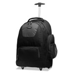 Samsonite Rolling Backpack, Fits Devices Up to 15.6", Polyester, 14 x 8 x 21, Black/Charcoal Product Image 