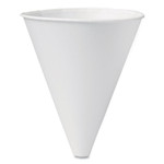 SOLO Bare Eco-Forward Treated Paper Funnel Cups, 10 oz, White, 250/Bag, 4 Bags/Carton Product Image 