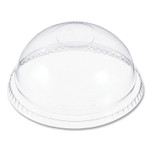 Dart Plastic Dome Lid, No-Hole, Fits 9 oz to 22 oz Hot Cups, Clear, 100/Sleeve, 10 Sleeves/Carton Product Image 