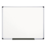MasterVision Value Melamine Dry Erase Board, 48 x 72, White Surface, Silver Aluminum Frame Product Image 
