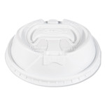 Dart Optima Reclosable Lids for Hot Paper Cups, Fits 10 oz to 24 oz Hot Cups, Plastic, White, 1,000/Carton Product Image 