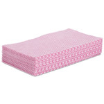 Boardwalk Foodservice Wipers, 12 x 21, Pink/White, 200/Carton Product Image 