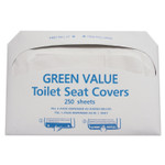 GEN Half-Fold Toilet Seat Covers, 14.75 x 16.5, White, 5,000/Carton Product Image 