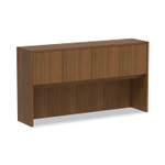 Alera Valencia Series Hutch with Doors, 4 Compartments, 64.75w x 15d x 35.38h, Modern Walnut Product Image 