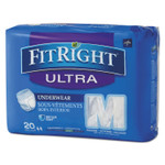 Medline FitRight Ultra Protective Underwear, Medium, 28" to 40" Waist, 20/Pack Product Image 