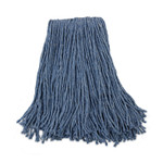 Boardwalk Mop Head, Standard Head, Cotton/Synthetic Fiber, Cut-End, #20, Blue, 12/Carton Product Image 