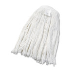 Boardwalk Cut-End Wet Mop Head, Rayon, No. 24, White, 12/Carton Product Image 