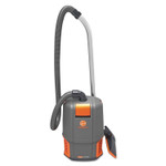 Hoover Commercial HushTone Backpack Vacuum, 6 qt Tank Capacity, Gray/Orange Product Image 